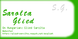 sarolta glied business card